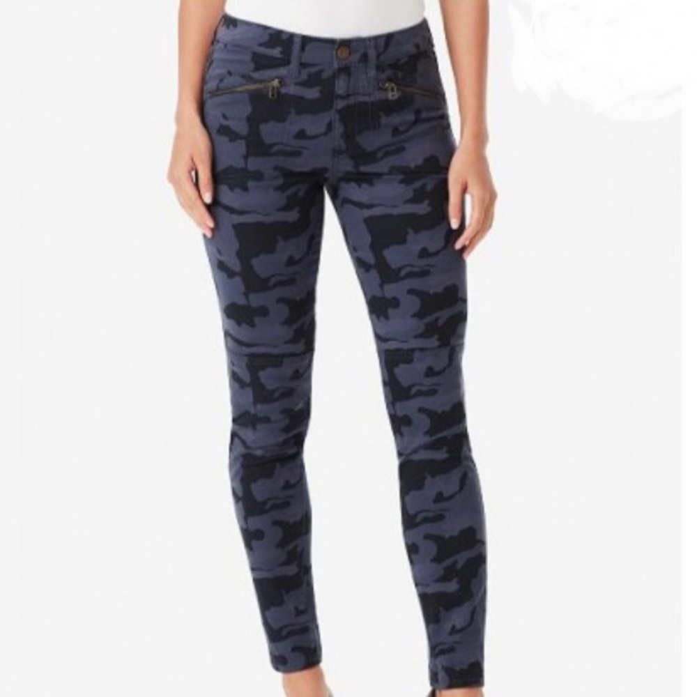 William Rast Blue Jane Skinny Camo Cargo Pants